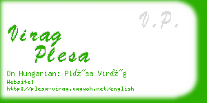 virag plesa business card